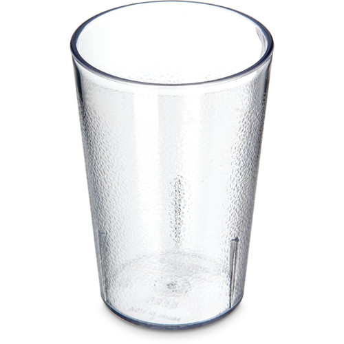Carlisle 552607 8 Oz. Clear SAN Plastic Textured Exterior Stackable Tumbler