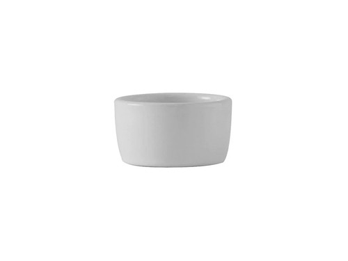 Tuxton BWX-0203 2 oz. 2-1/2" dia. x 1-3/8"H White Round Ramekin/Sauce Cup (4 Dozen Per Case)