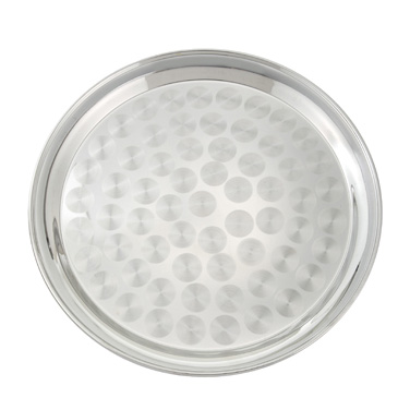 Winco STRS-16
 16"
 Stainless Steel
 Round
 Swirl Service Tray
