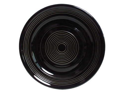 Tuxton CBA-104 10-1/2" Ceramic Black Round Plate (1 Dozen)
