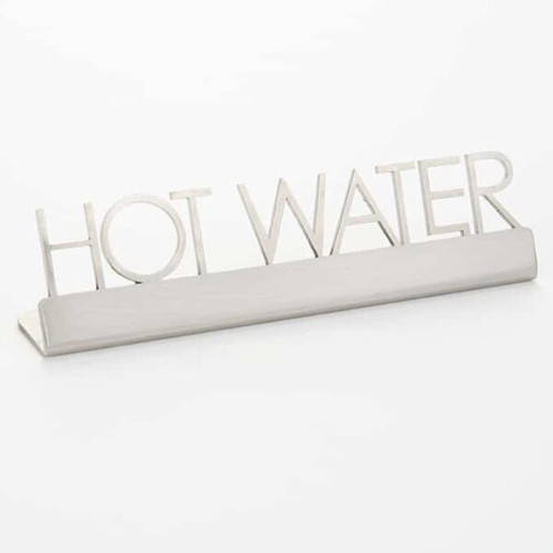 American Metalcraft SSHW5 5" W Stainless Steel Hot Water Sign