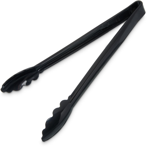 Carlisle 471203 12" L Plastic Black Carly Utility Tongs