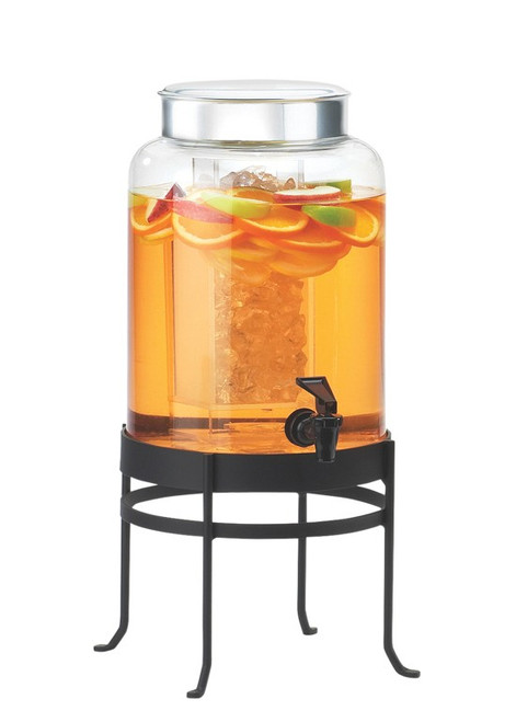 Cal-Mil 1580-2-13 2 Gallon Black Beverage Dispenser Glass