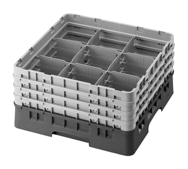 Cambro 9S638167 Camrack Glass Rack With (3) Soft Gray Extenders - 3 Cases