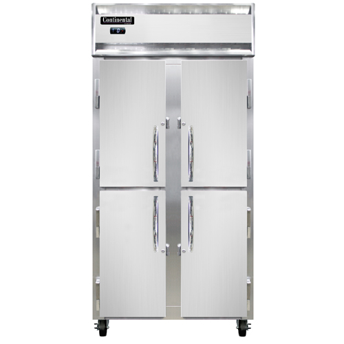 Continental Refrigerator 2FSE-HD 36.25" W Two-Section Solid Door Reach-In Slim Line Freezer - 115 Volts