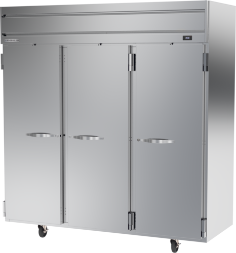 Beverage Air HFPS3HC-1S 78" W Three-Section Solid Door Reach-In Horizon Series Freezer - 208/230 Volts