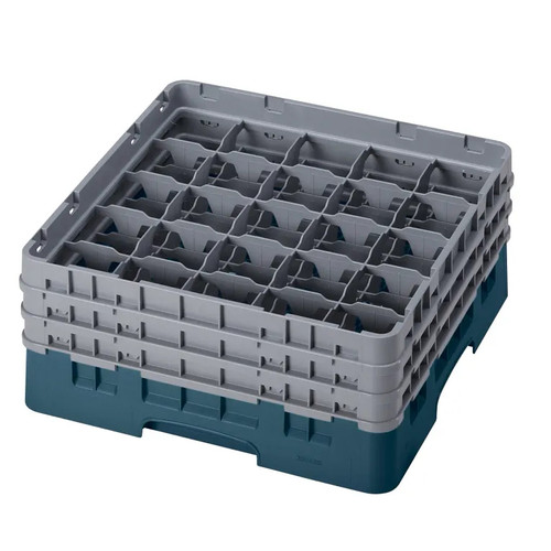 Cambro 25S638414 Camrack Glass Rack With (3) Soft Gray Extenders - 3 Cases