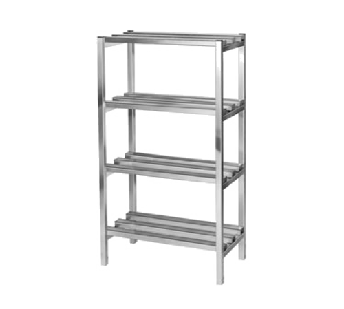 Channel DR2448-4 Lifetime Tough Dunnage Shelving Unit 48"W 2500 Lbs. Capacity Welded Aluminum Construction