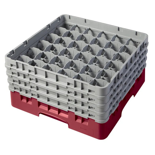 Cambro 36S800416 Camrack Glass Rack With (4) Soft Gray Extenders - 2 Cases
