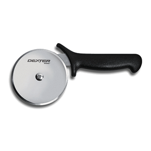 Dexter 31631 4" High Carbon Steel Pizza Cutter Black Plastic Handle