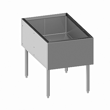 Glastender C-IB-38X24-CP10 Stainless Steel CHOICE Underbar Pass Thru Ice Bin - 24"W x 38"D