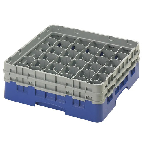 Cambro 36S434168 Camrack Glass Rack With (2) Soft Gray Extenders - 4 Cases