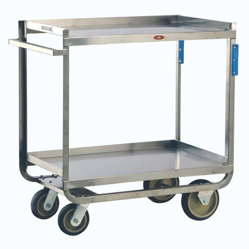 Lakeside 8820 Extreme Duty 36.5" W Stainless Steel Solid 2 Shelves Utility Cart