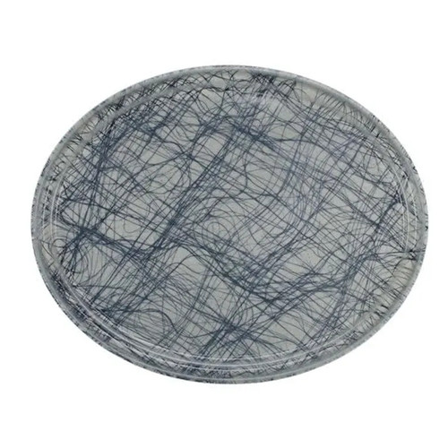 Cambro 2500277 19.25" Gray Oval Serving Camtray - 6/Case