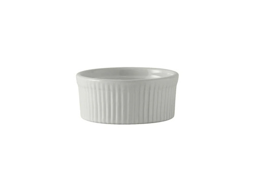 Tuxton BWX-1002 4-1/2" 10 Oz. Ceramic White Round Souffl (1 Dozen)