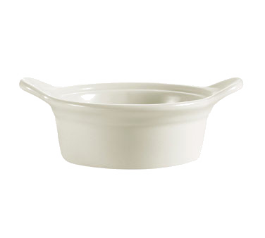 CAC China CAS-22 15 Oz. Bone White Ceramic Oval Casserole (2 Dozen Per Case)