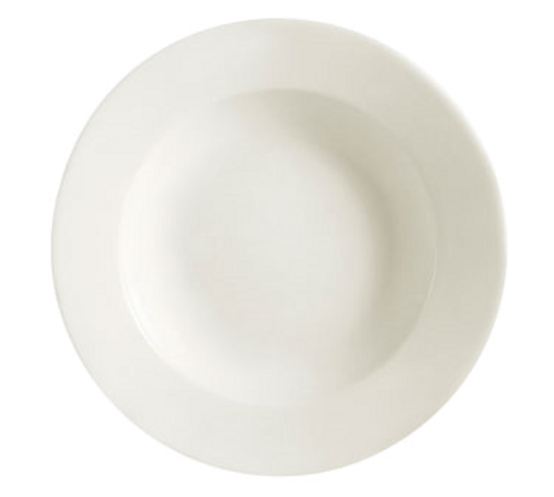 CAC China REC-3 10 Oz. American White Ceramic Round REC Soup Plate (2 Dozen Per Case)