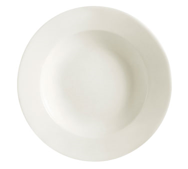 CAC China REC-3 10 Oz. American White Ceramic Round REC Soup Plate (2 Dozen Per Case)