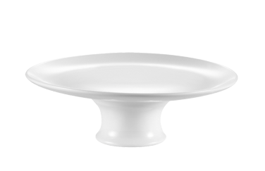 CAC China CKST-21F 12" Dia. Super White Porcelain Round Accessories Cake Stand (6 Each Per Case)