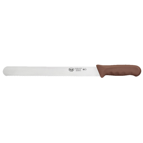 Winco KWP-121N 12" Wavy Edge Slicer Knife with Polypropylene Handle