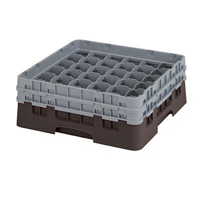 Cambro 36S434167 Camrack Glass Rack With (2) Soft Gray Extenders - 4 Cases
