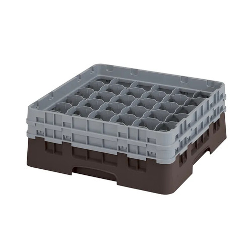 Cambro 36S434167 Camrack Glass Rack With (2) Soft Gray Extenders - 4 Cases