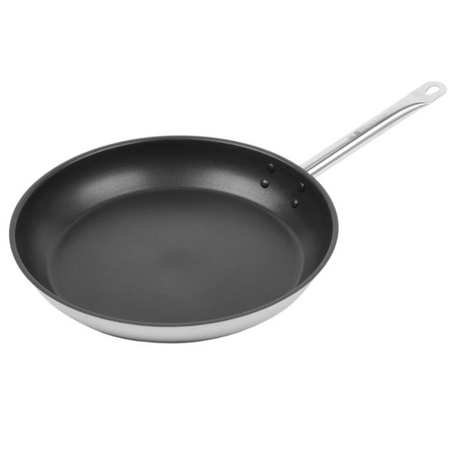 Vollrath N3812 12.5" Stainless Steel and Aluminum Optio Fry Pan