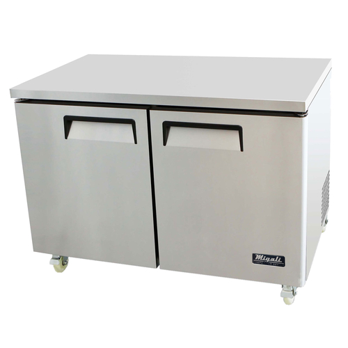 Migali C-U48R-HC 48.2"W Two-Section Solid Door Reach-In Competitor Series Undercounter Refrigerator