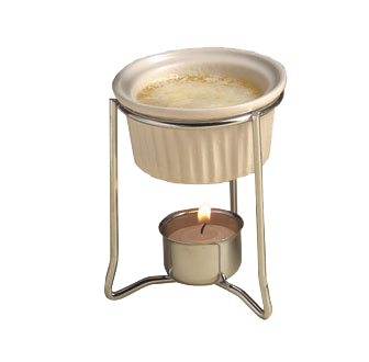 American Metalcraft BWR34 3.25" 4 Oz. Ceramic Butter Warmer Set