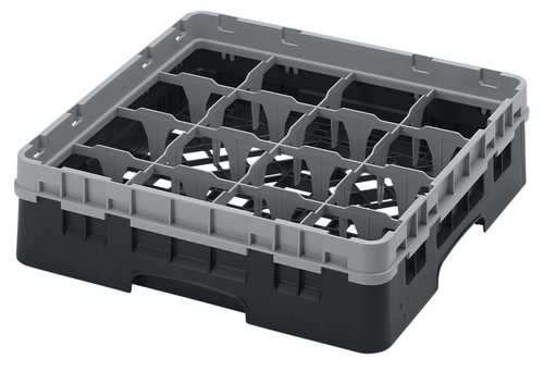 Cambro 16S318110 Camrack Glass Rack With Soft Gray Extender - 5 Cases