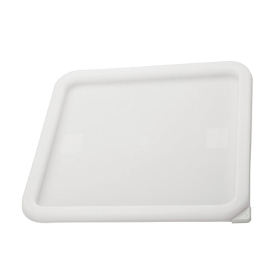 Winco PECC-L 12 Qt. White Square Polyethylene Container Cover