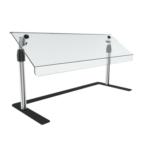 Vollrath MB36 36"W Stainless Poles Mobile Countertop Breathguard