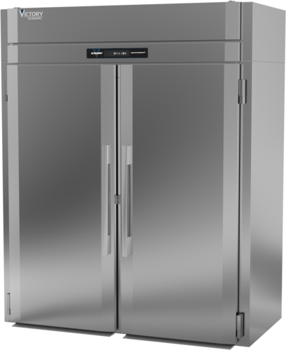 Victory FISA-2D-S1-HC 68.88" W Two-Section Stainless Steel Door Roll-In UltraSpec Series Freezer Featuring Secure-Temp Technology - 115 Volts