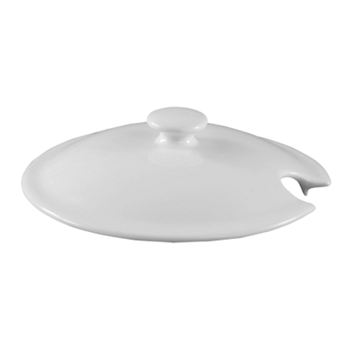 CAC China LN-88-LID 7.5" Dia. Super White Porcelain Lion Head Tureen or Bouillon Lid Only (8 Each Per Case)