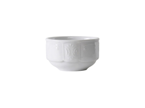 Tuxton CHB-070 3-1/2" 7 Oz. Porcelain Porcelain White Round Bouillon (3 Dozen Per Case)