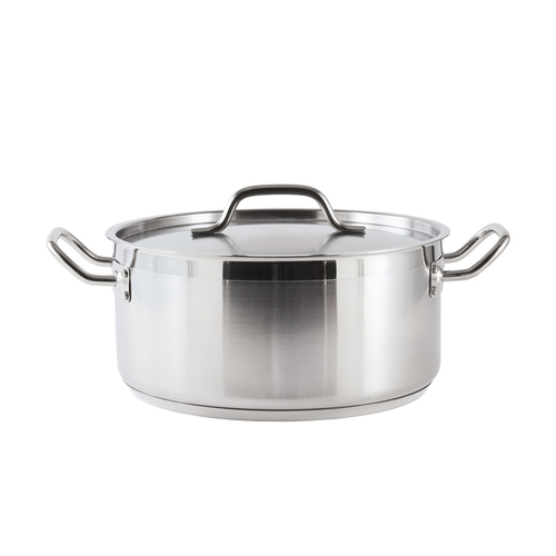 CAC China SSBZ-8 8 Qt. Stainless Steel Brazier with Lid (4 Set Per Case)