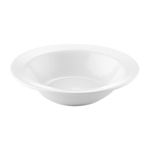 CAC China UVS-10 13 Oz. Super White Porcelain Round Universal Grapefruit Dish (3 Dozen Per Case)