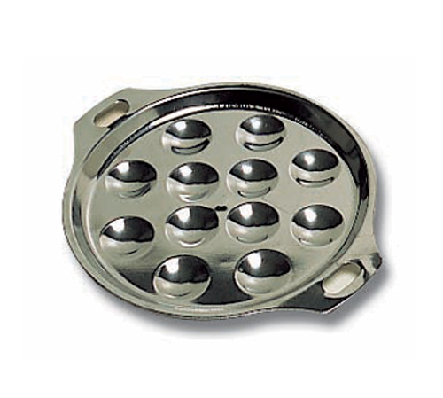 Matfer Bourgeat 613281
 6-1/4"
 Stainless Steel
 Escargot Plate