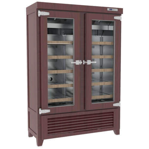 Infrico USA IMD-EVV49R2G 54.5" W Two-Section Glass Door Reach-In Retro Cooler