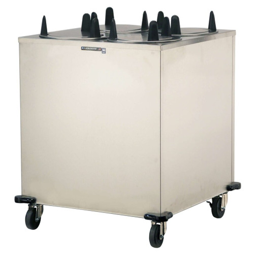 Lakeside 5405 Easy-Glide 5.75" Dia. Round Stainless Steel 4-Tube Mobile Dish Dispenser