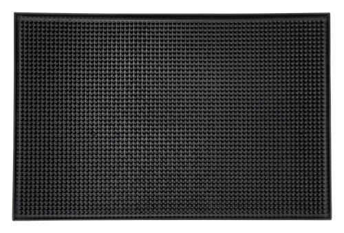 Winco BM-1812K 18" x 12" Black Rubber Service Mat