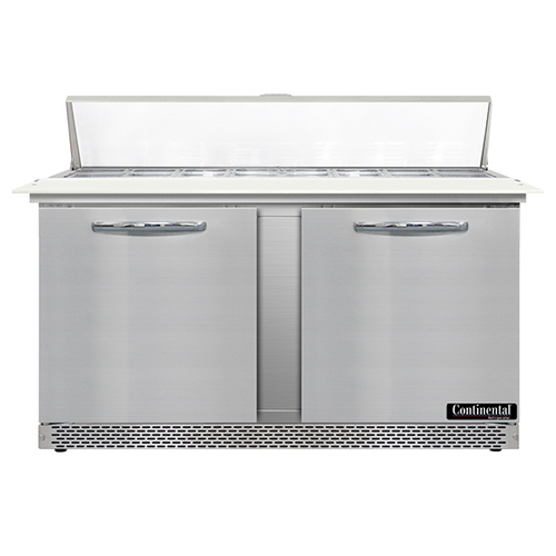 Continental Refrigerator SW60N16C-FB 60" W Two-Section Two Door Sandwich Unit