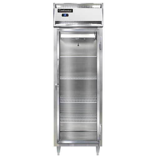 Continental Refrigerator D1RSNSAGD 26" W One-Section Glass Door Reach-In Designer Line Refrigerator
