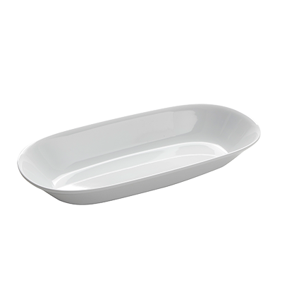 American Metalcraft MLRS16 64 Oz. Plastic White Oblong Bowl