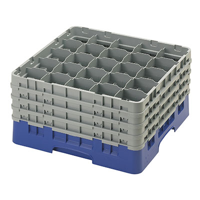 Cambro 25S900186 Camrack Glass Rack With (4) Soft Gray Extenders - 2 Cases