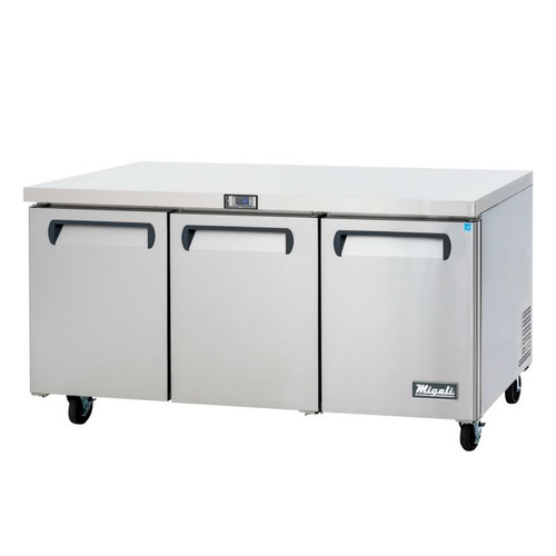 Migali C-U72R-HC 72.7"W Three-Section Undercounter Competitor Series Undercounter Refrigerator