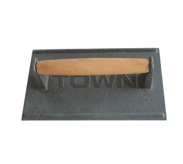 Town 48690 9-1/2" x 5-4/5" x 2-3/4" Cast Iron Grill Press
