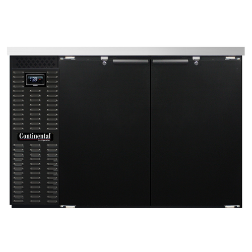 Continental Refrigerator BB50N 50"W Solid Door Refrigerated Back Bar Cooler