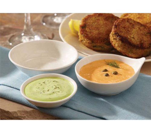 American Metalcraft PRSD3 3" 1 Oz. Porcelain White Round Sauce Cup