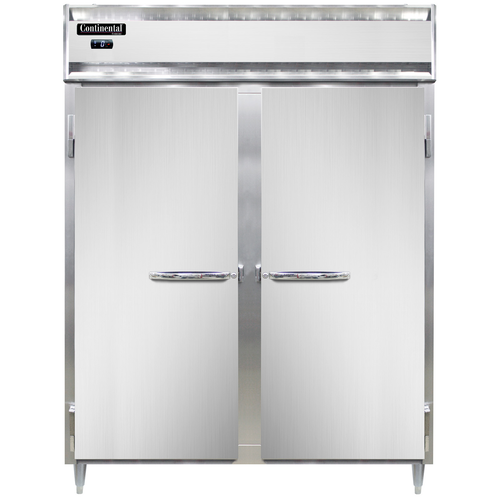 Continental Refrigerator D2FENSAPT 57"W Two-Section Solid Door Pass-Thru Designer Line Wide Freezer - 220 Volts